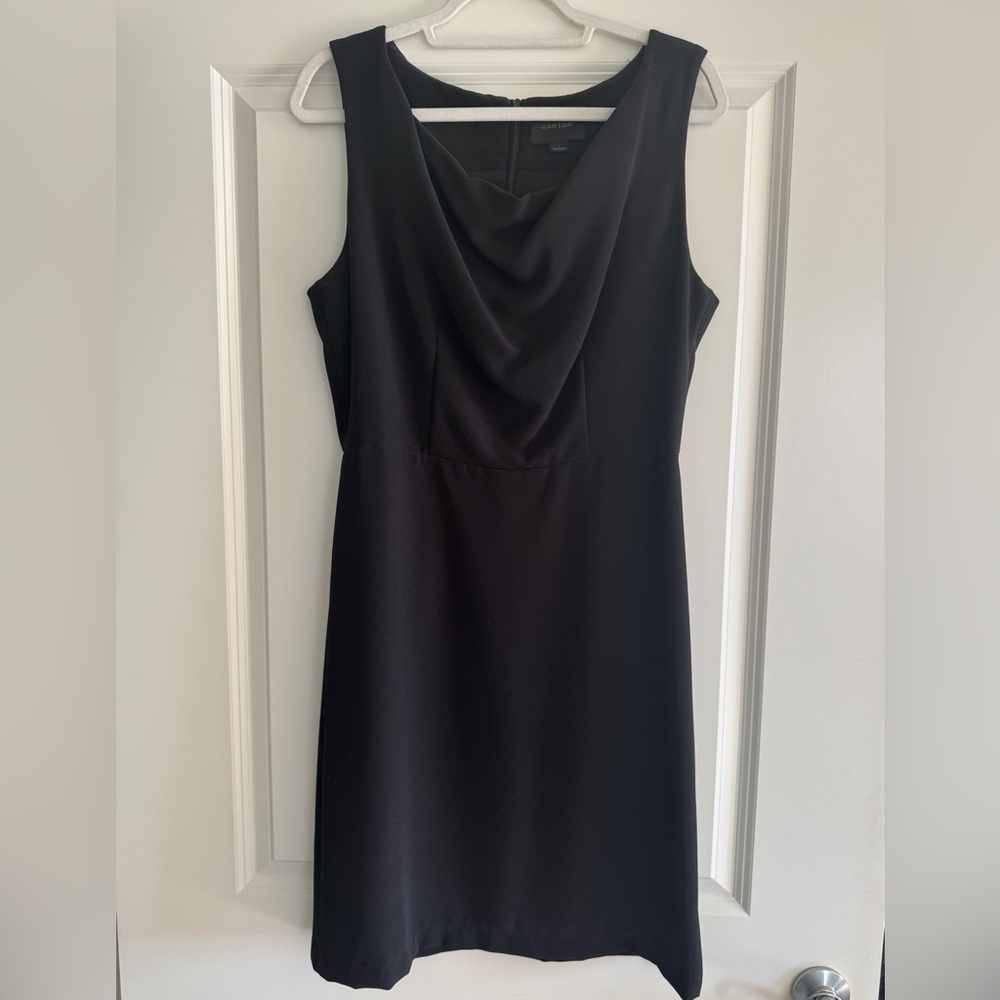 August 1 Eight Little Black Dress with Drape Neckline - Size L (8/10)